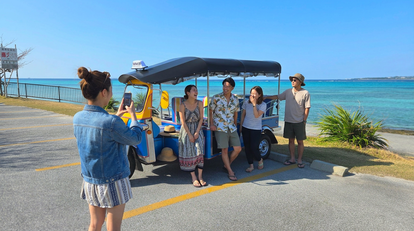 グループ旅行トゥクトゥク